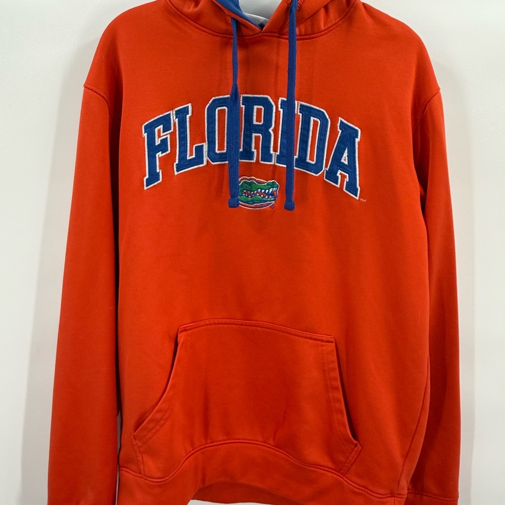 Section 101 by Majestic Florida Gators Hoodie - Orange & Blue Logo Pullover - L